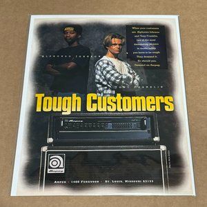 AMPEG AMPS - Alphonso Johnson & Tony Franklin - 1998 Print Advertisement